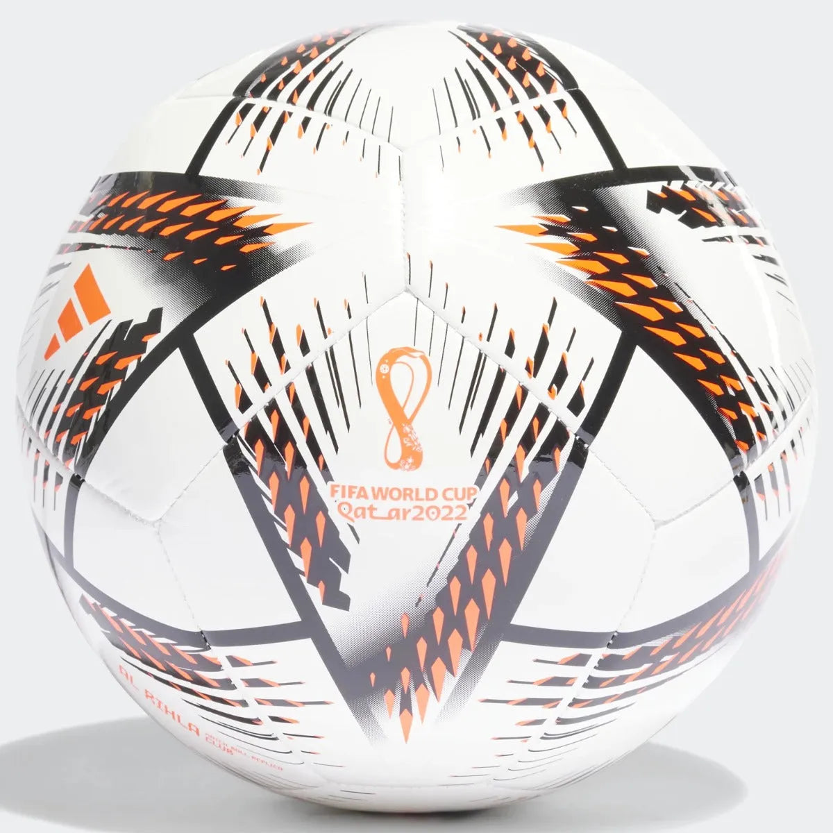 adidas World Cup 2022 Al Rihla Club Ball - White-Black-Solar Red (Front)