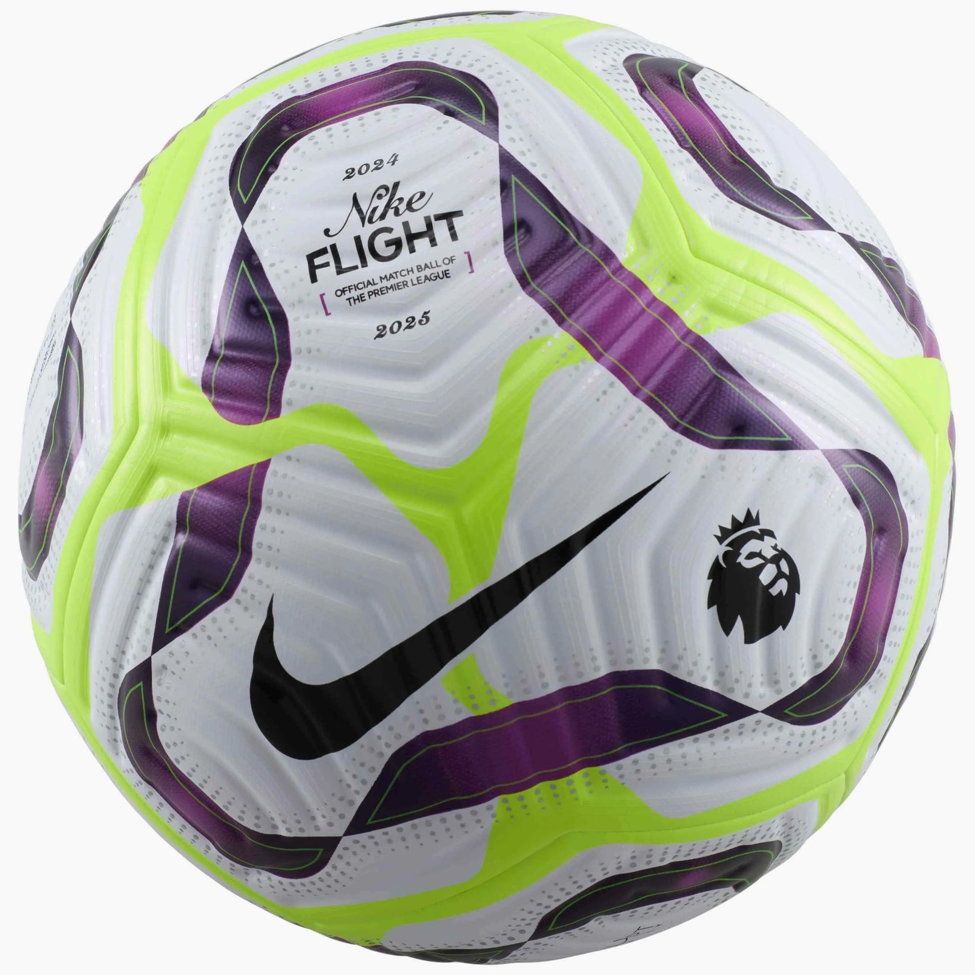 Nike 2024-25 Premier League Flight Match Ball White-Bold Berry-Volt-Black (Front)