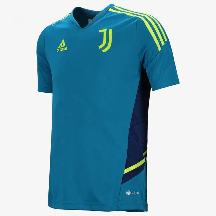adidas 2022-23 Juventus Youth Training Jersey - Active Teal (Diagonal)