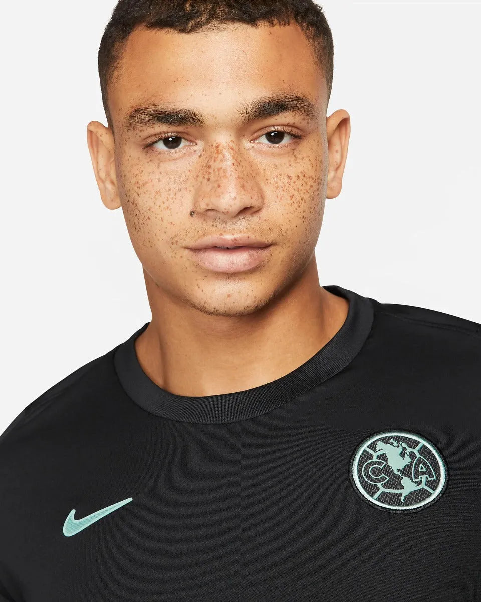 Nike 2022 Club America DF Strike Top SS - Black-Healing Jade (Detail 1)