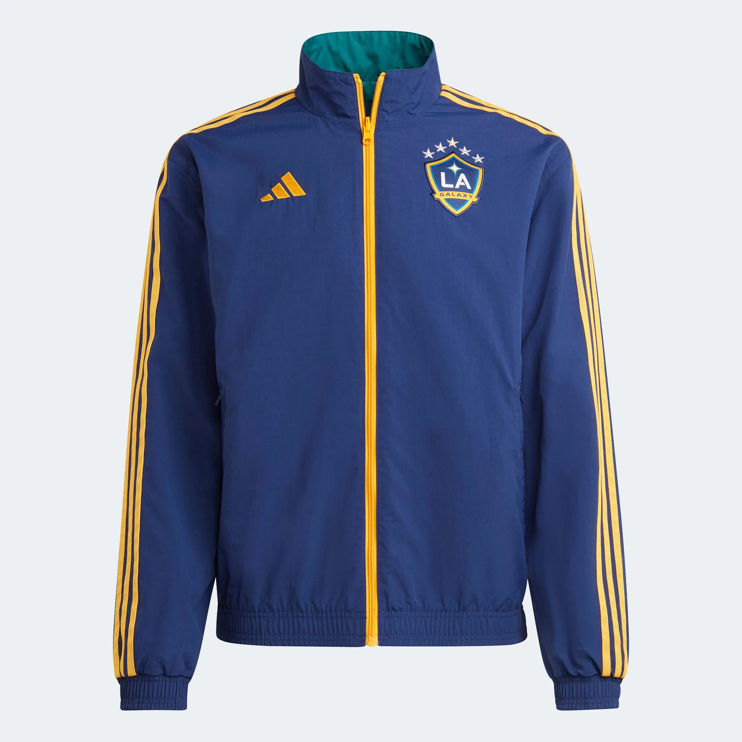 adidas 2023 LA Galaxy Reversible Anthem Jacket Dark Blue