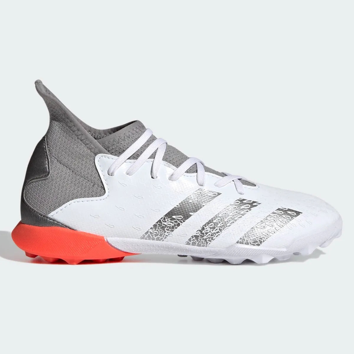Adidas JR Predator Freak .3 TF - White-Iron Metallic (Side 1)
