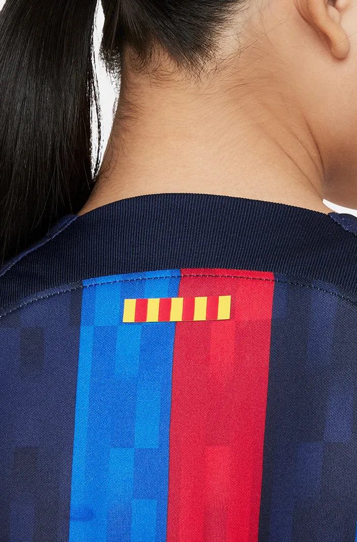 Nike 22-23 FC Barcelona Youth Home Jersey - Obsidian-Sesame (Detail 2)