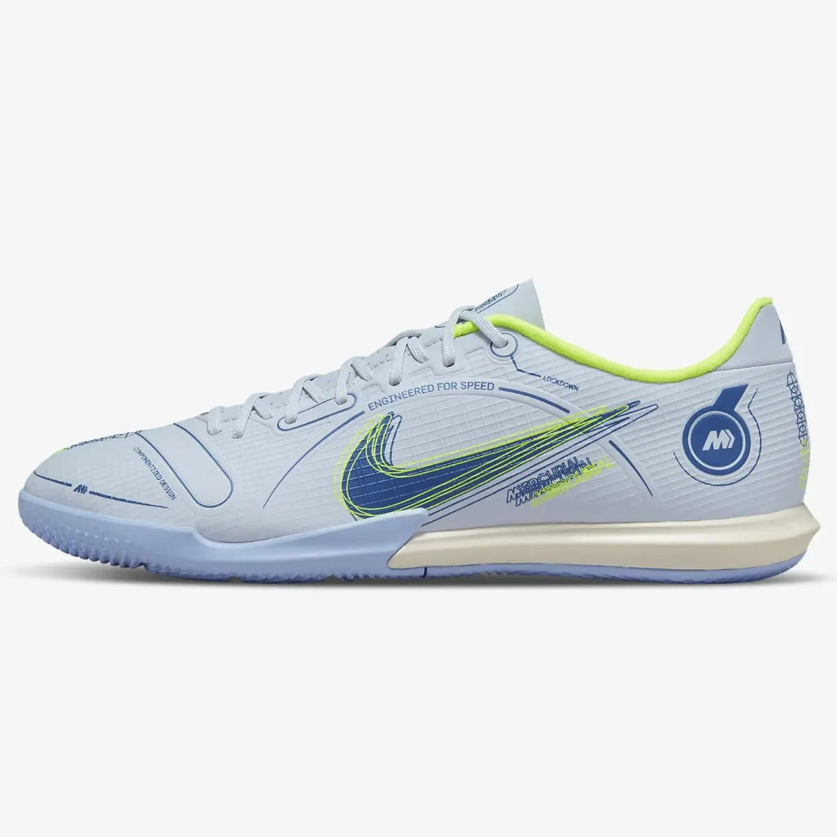 Nike Mercurial Vapor 14 Academy Indoor - Grey Blue (Side 1)