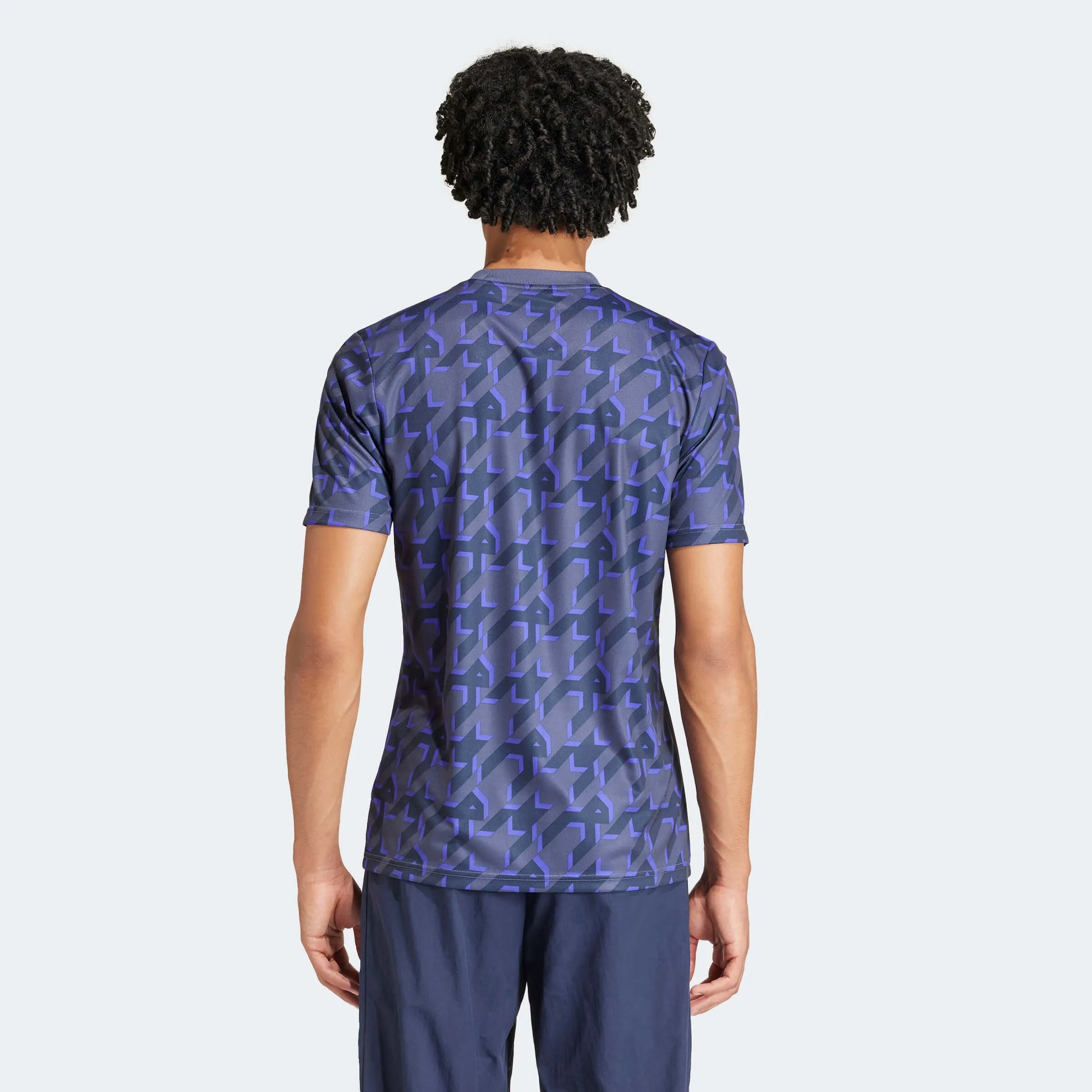 adidas 2023-24 Real Madrid Men's Pre-Match Jersey Shadow Navy (Model - Back)