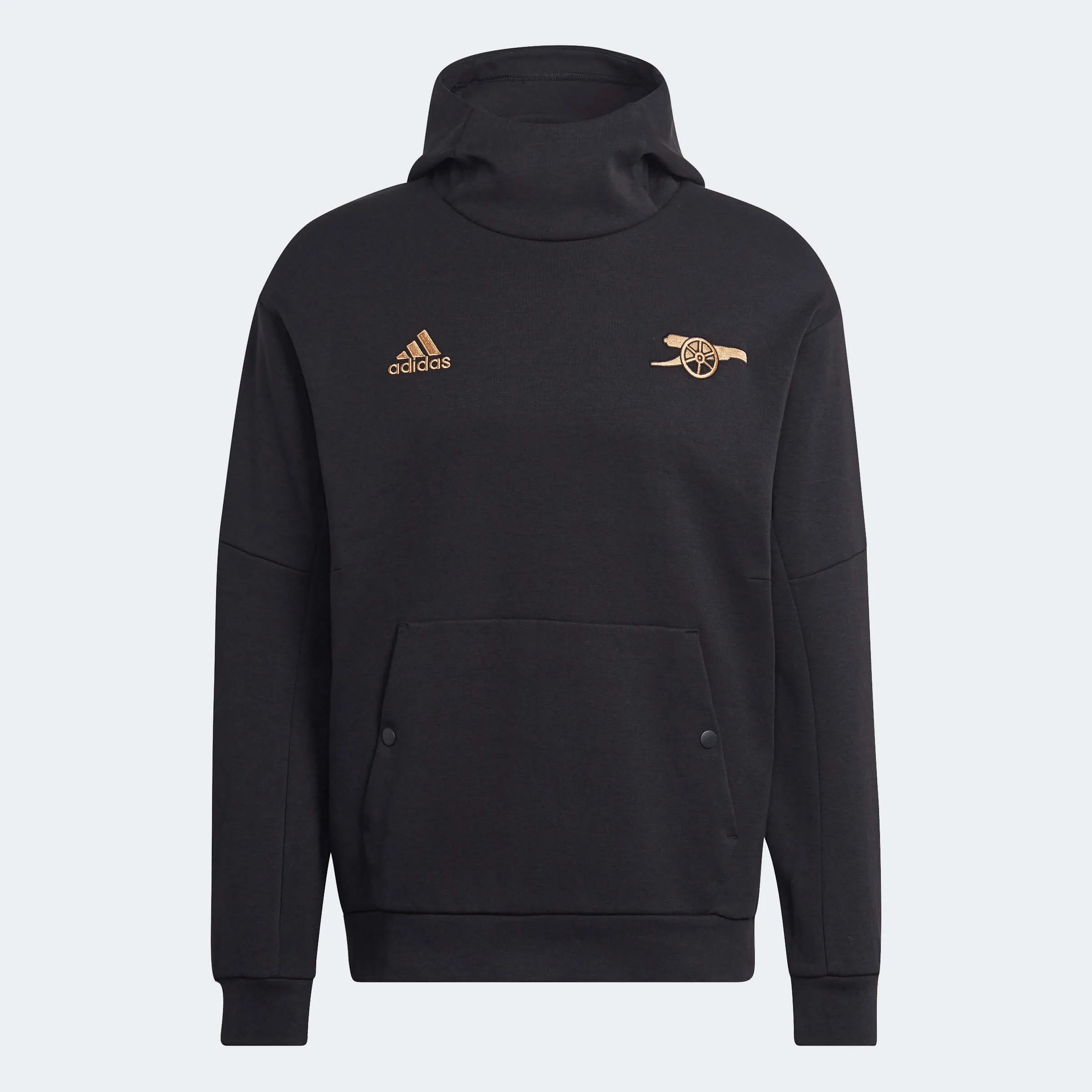 adidas 2022-23 Arsenal Travel Hoody - Black (Front)