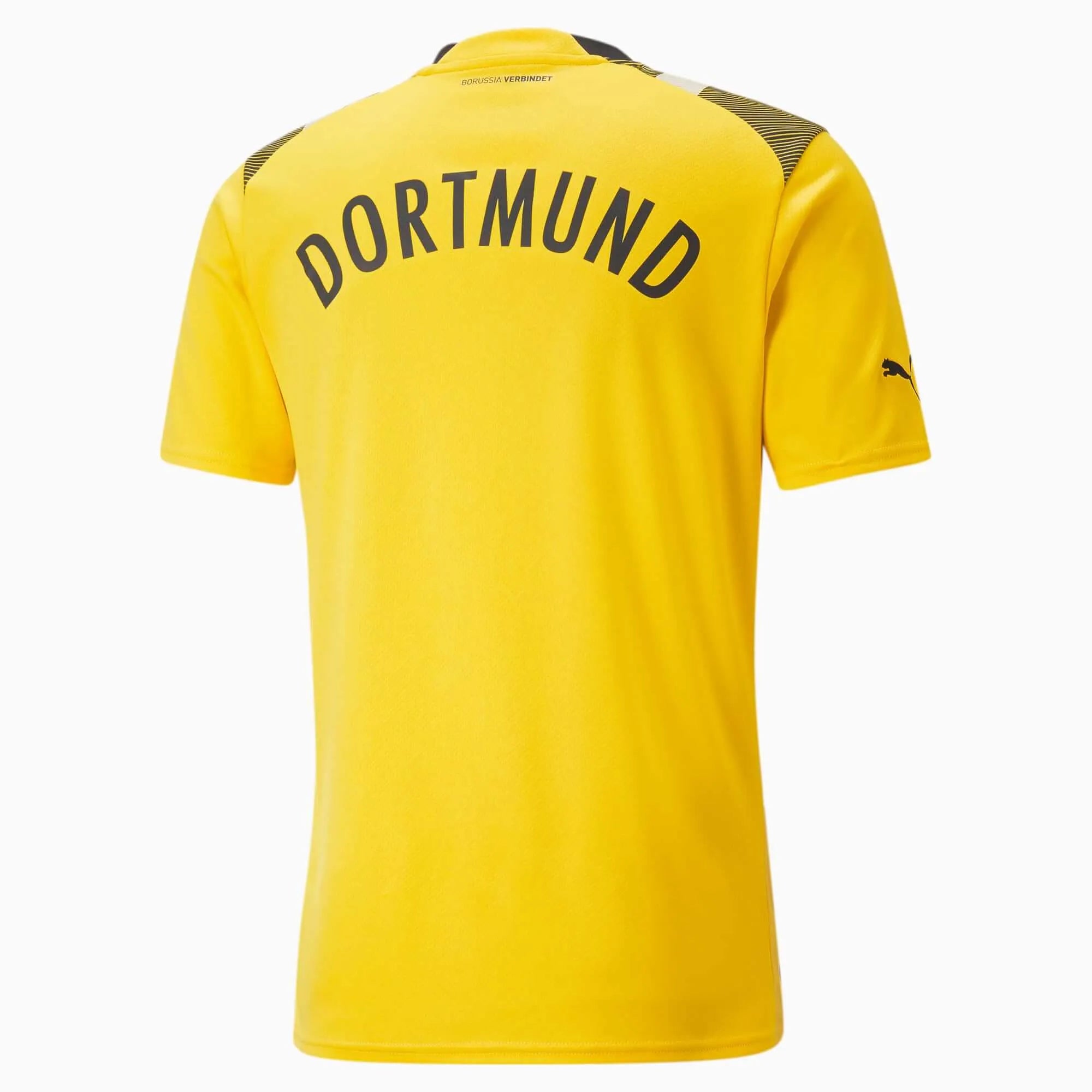 Puma 2022-23 Borussia Dortmund Cup Jersey - Cyber Yellow (Back)