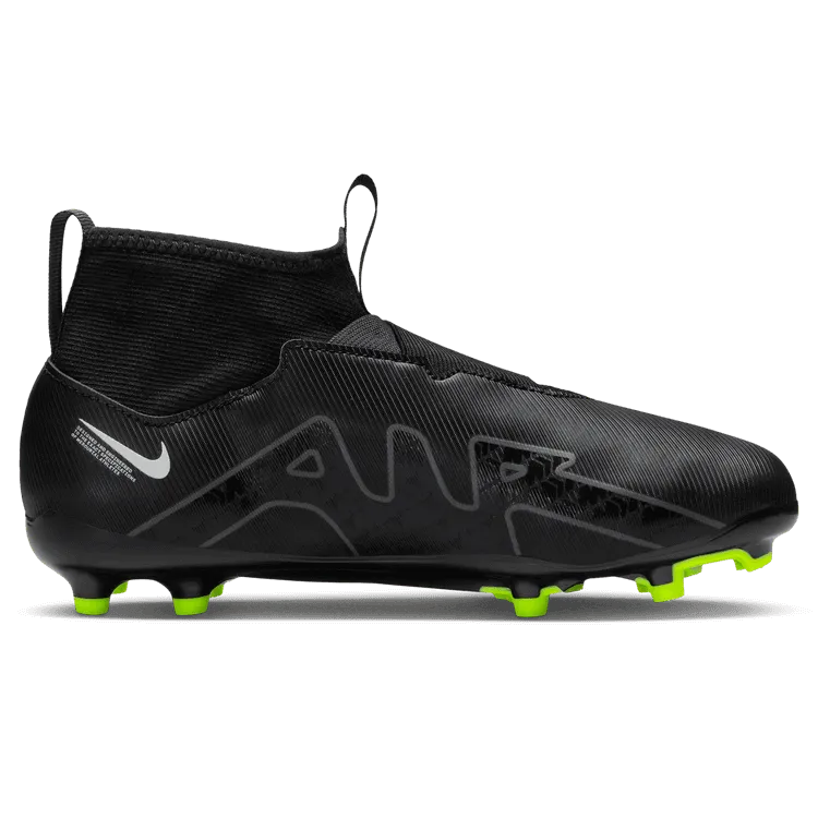 Nike JR Zoom Mercurial Superfly 9 Academy FG-MG - Black-Grey (Side 2)