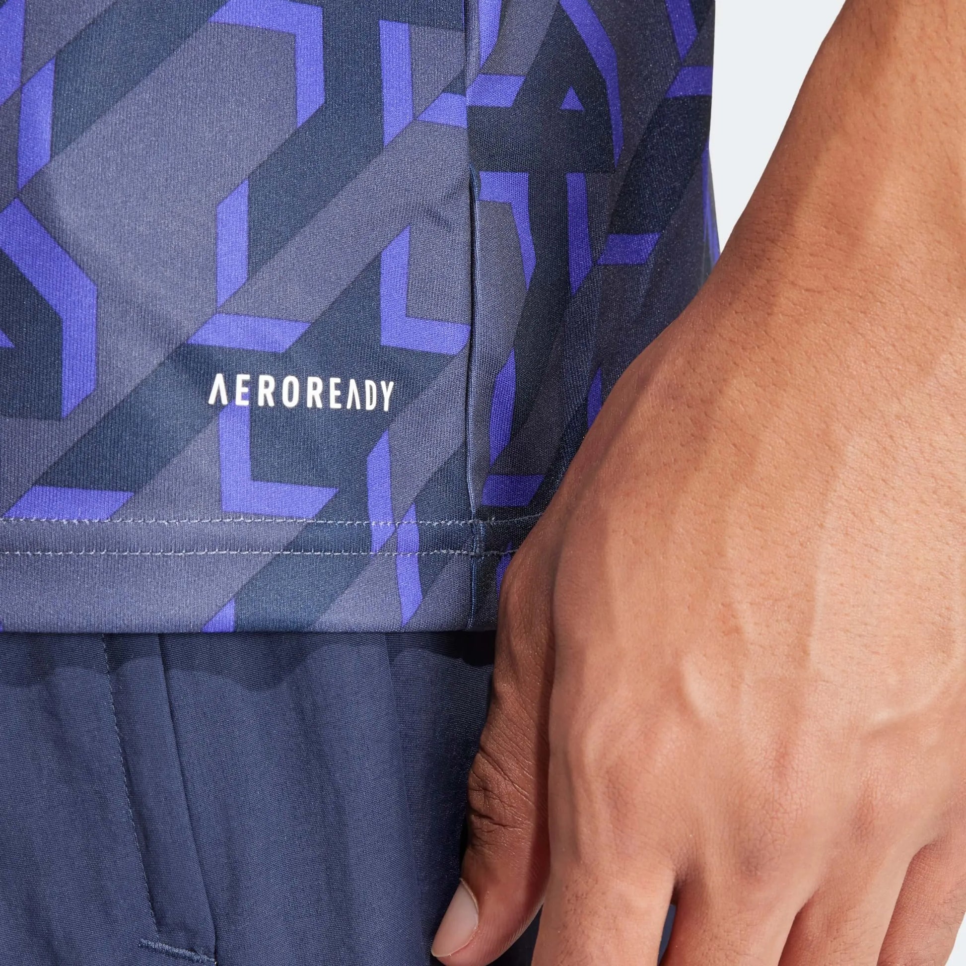 adidas 2023-24 Real Madrid Men's Pre-Match Jersey Shadow Navy (Detail 2)