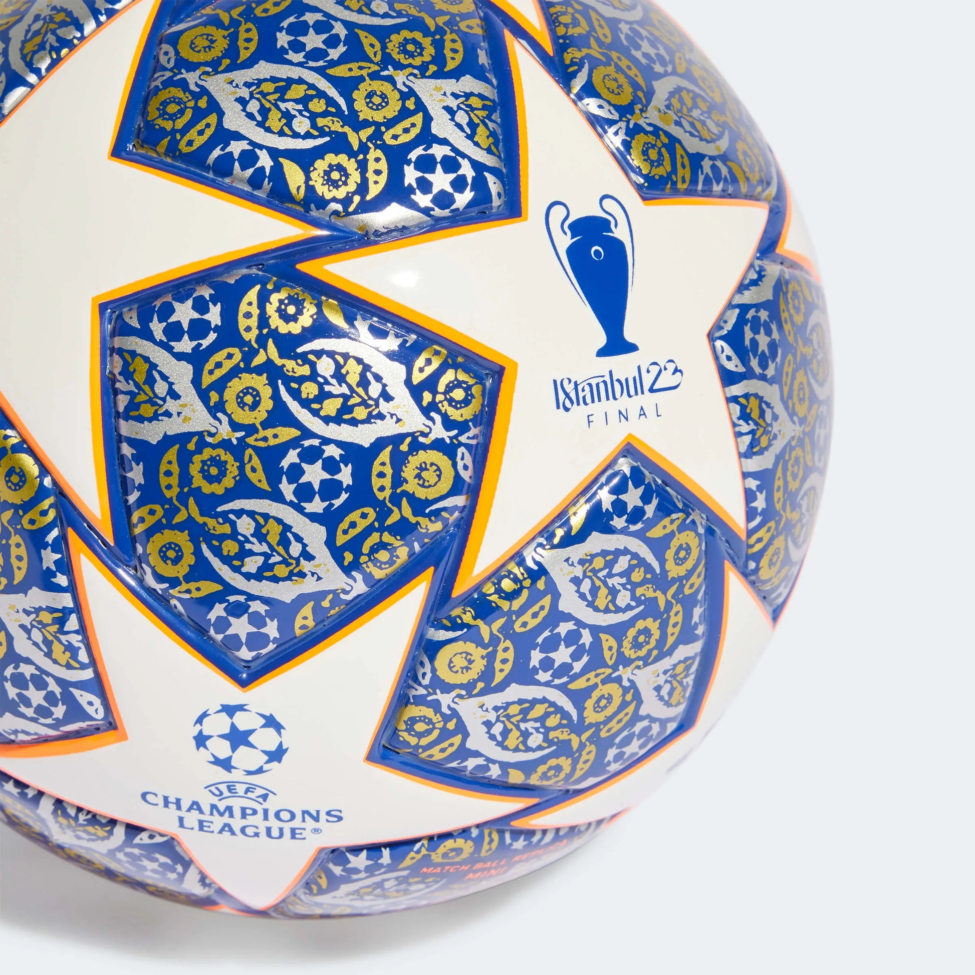 adidas Istanbul UCL Mini Ball - White-Royal Blue-Solar Orange (Detail 2)