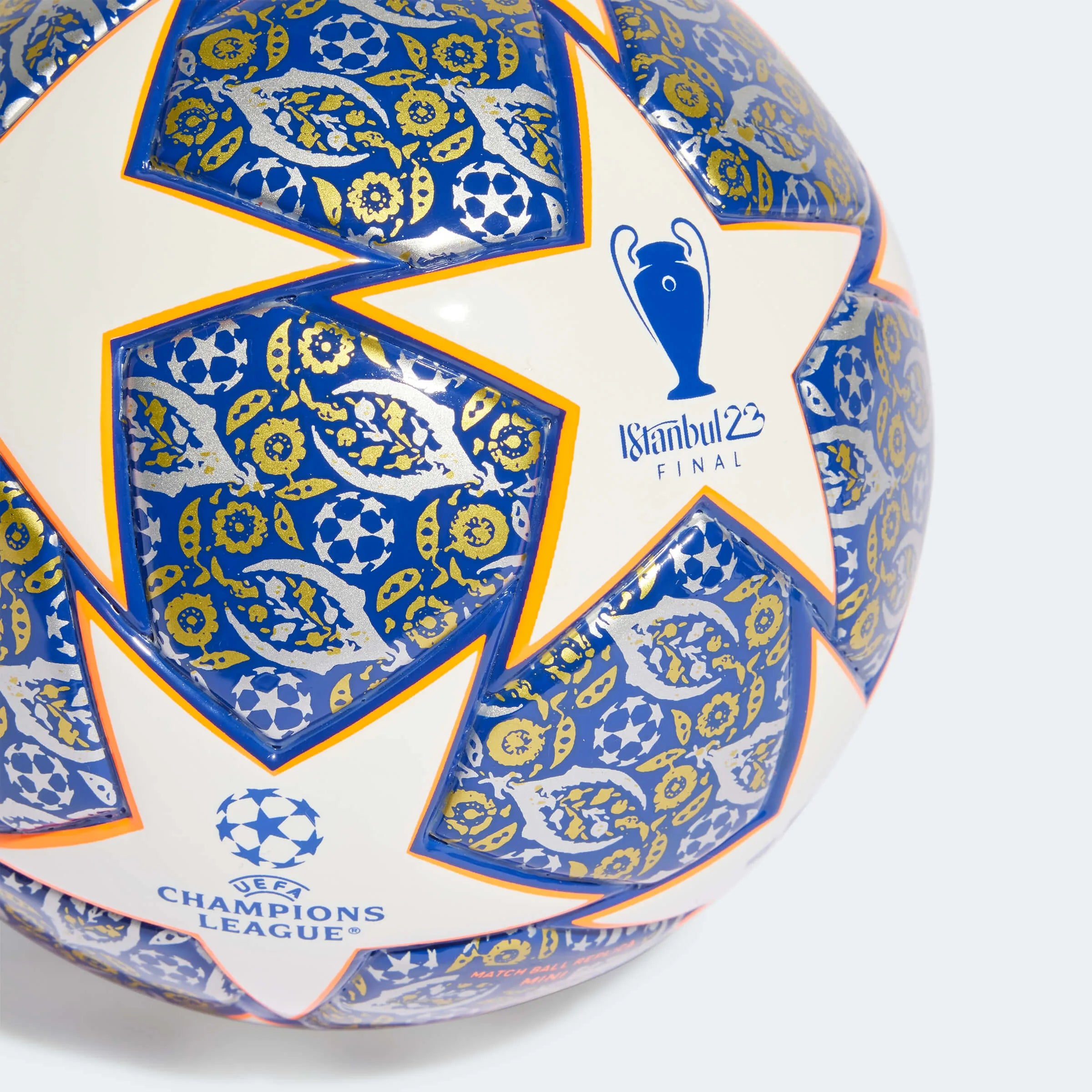 adidas Istanbul UCL Mini Ball - White-Royal Blue-Solar Orange (Detail 2)