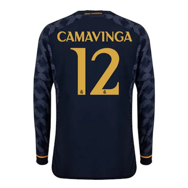 adidas 2023-24 Real Madrid Men's Away Long-Sleeve Jersey