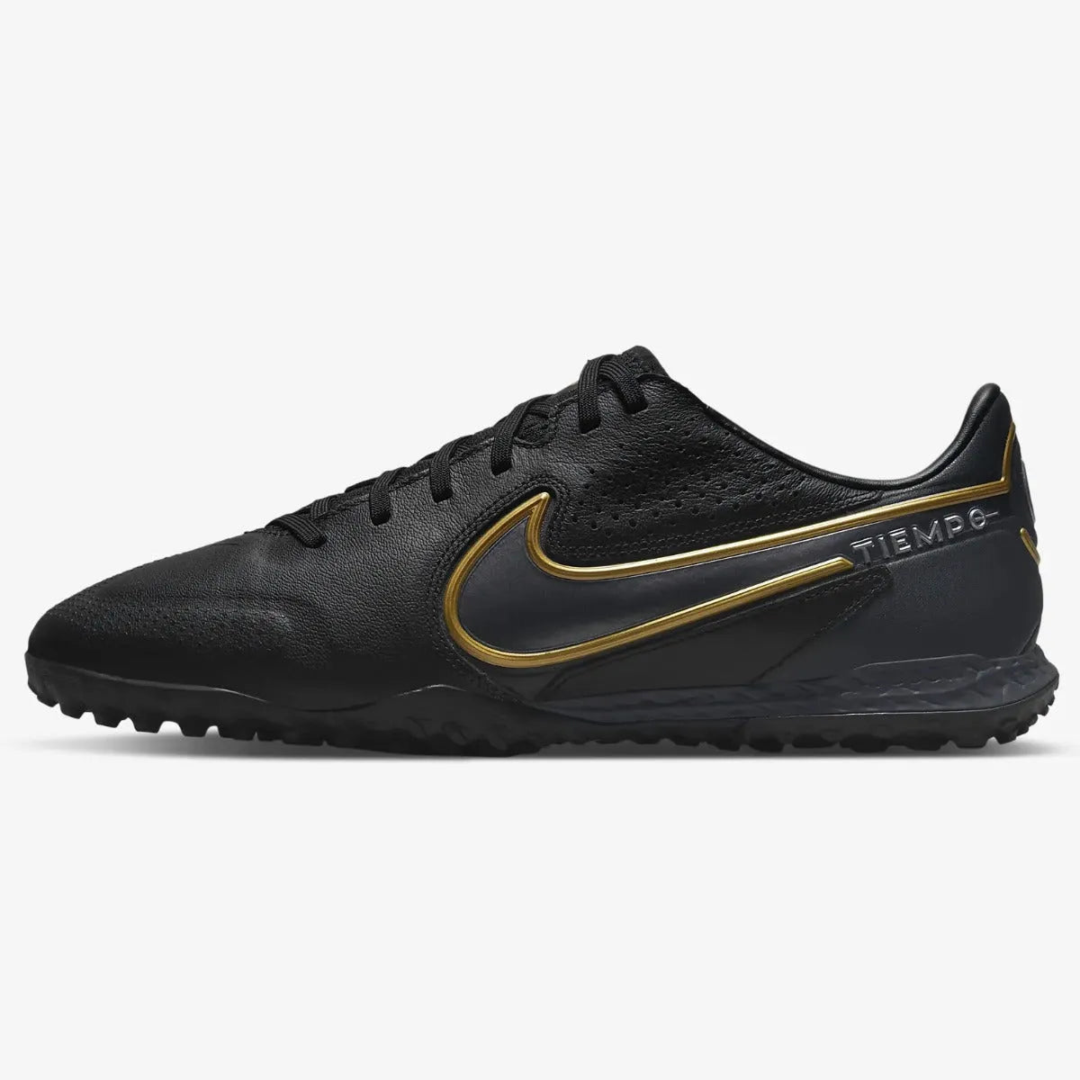 Nike React Legend 9 Pro Turf - Black-Dark Grey-Gold (Side 1)