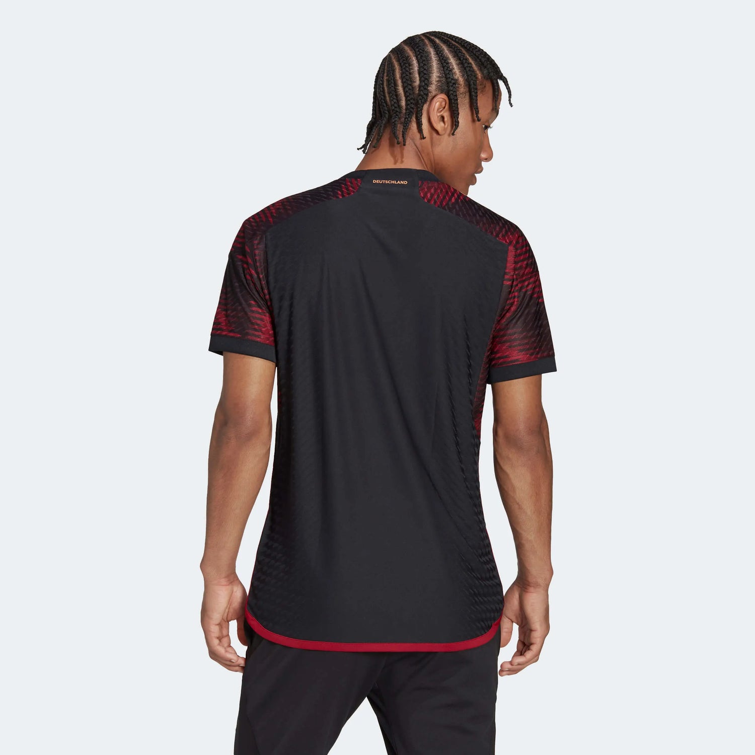 adidas 2022-23 Germany Away Authentic Jersey Black (Model - Back)