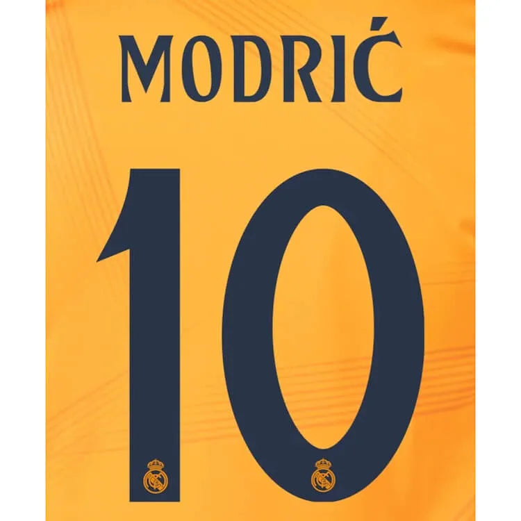 Real Madrid 2024-25 Away MODRIC #10 Official Name Set (Back)