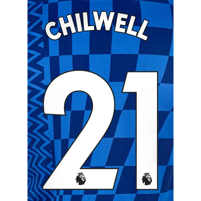 Chelsea 2019/22 Home Chilwell #21 Jersey Name Set White (Main)