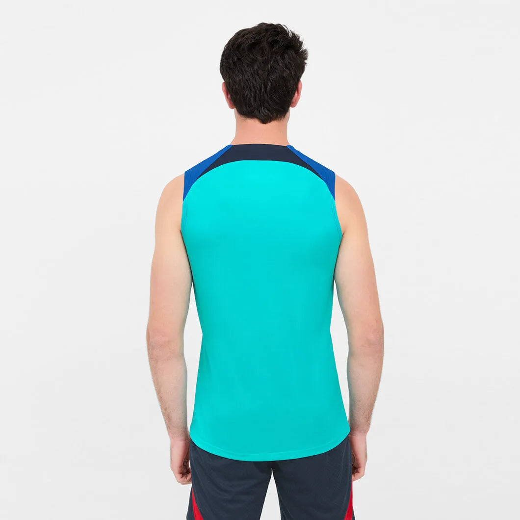 Nike 2022-23 FC Barcelona Sleeveless Strike Top - Aqua-Signal Blue (Model - Back)