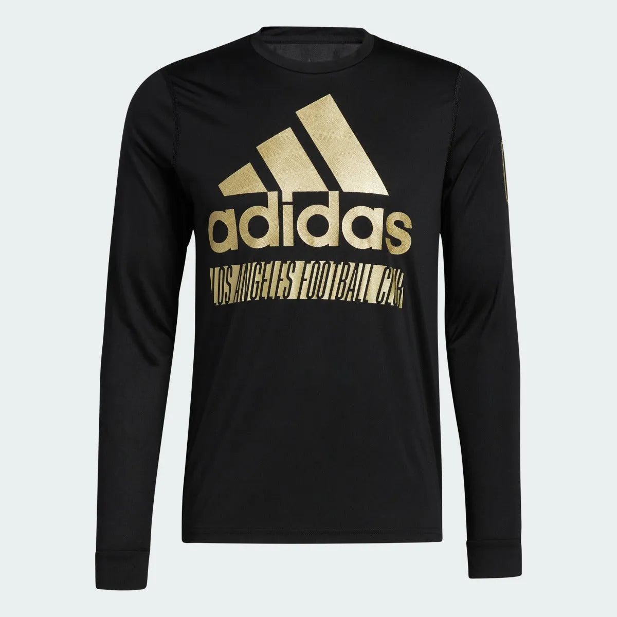 adidas LAFC 2022 Creator Long Sleeve Tee - Black-Gold (Front)