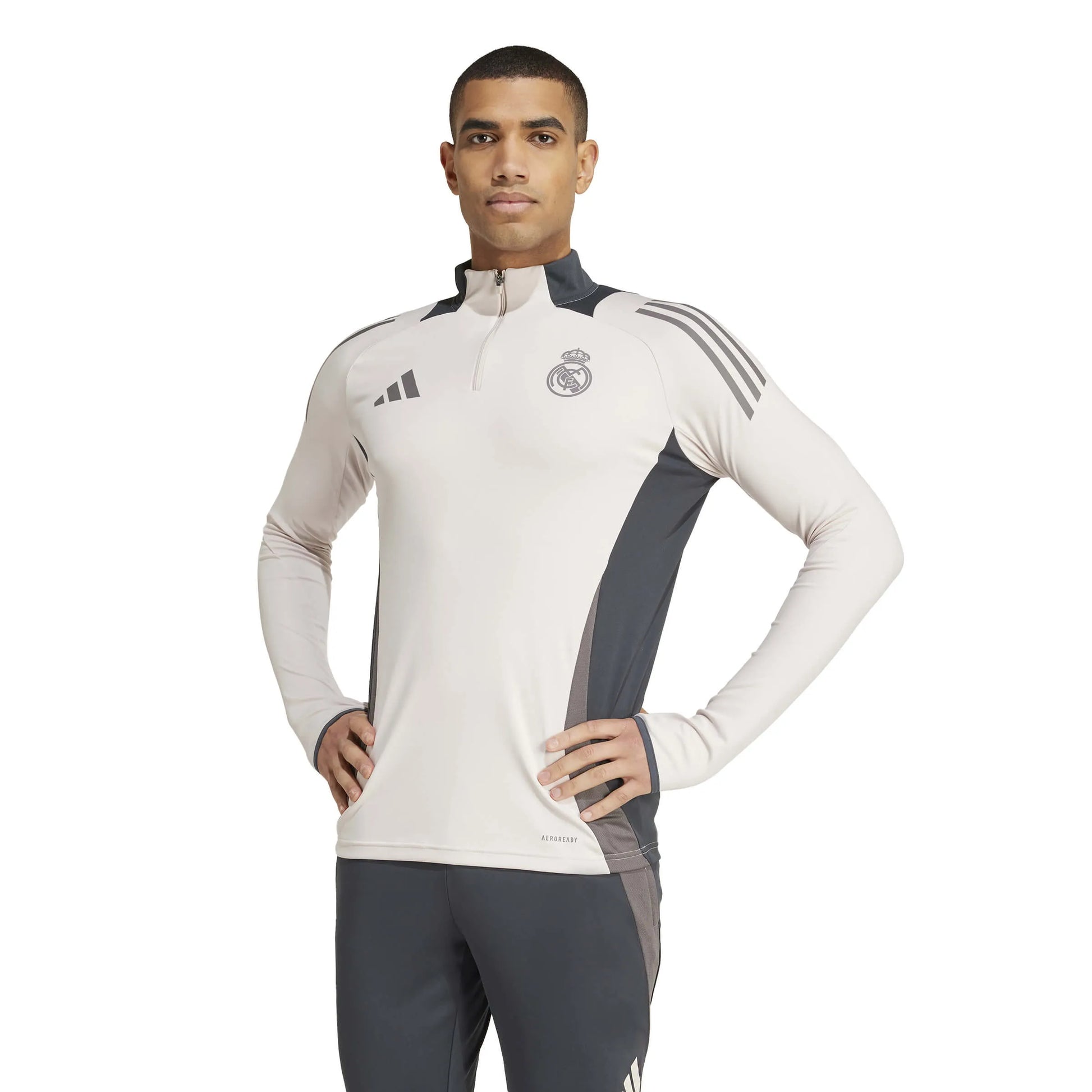 adidas 2024-25 Real Madrid Men's EU Training Top (Model - Front)