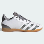 Adidas JR  Predator Freak .4 IN Sala - White-Iron Metallic (Side 1)