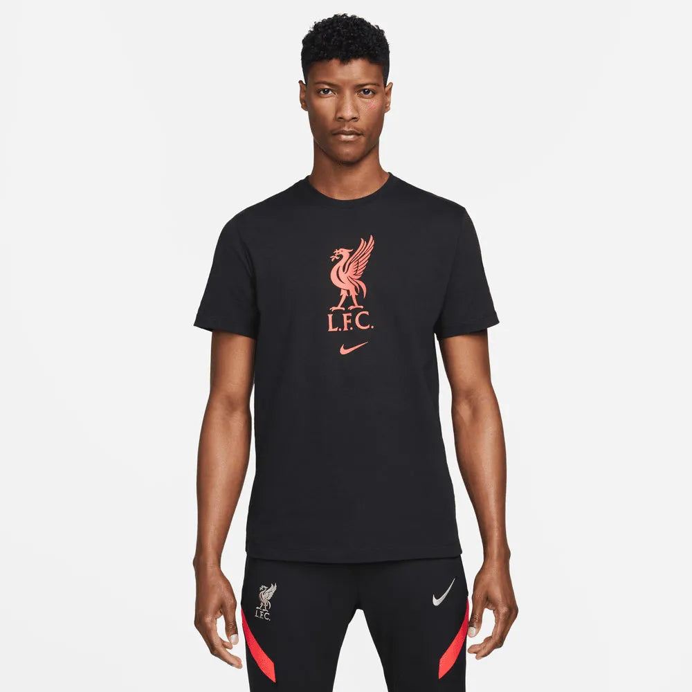 Nike 2022 Liverpool  NK Crest SS Tee - Black (Model - Front)