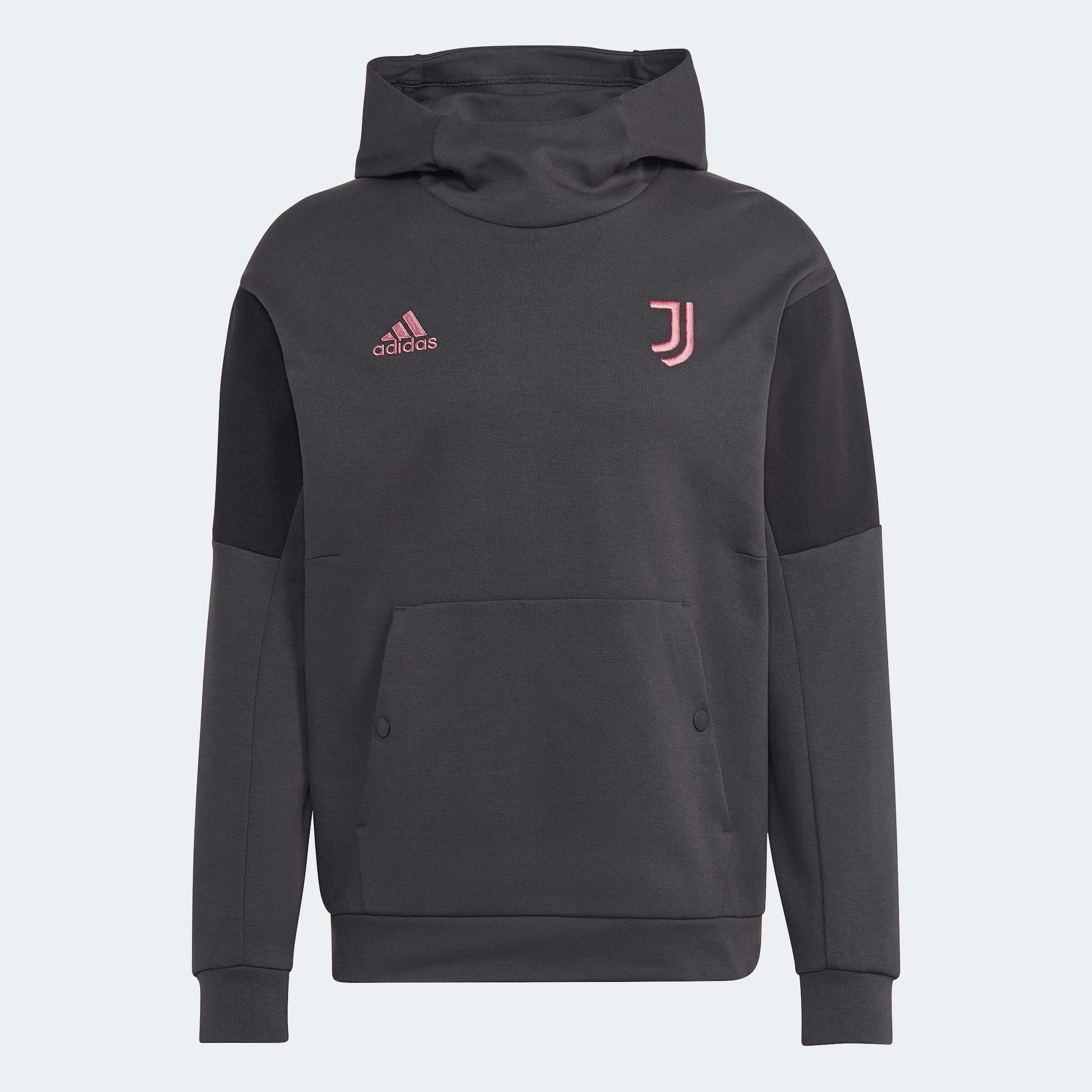 adidas 2022-23 Juventus Travel Hoody - Carbon Black (Front)