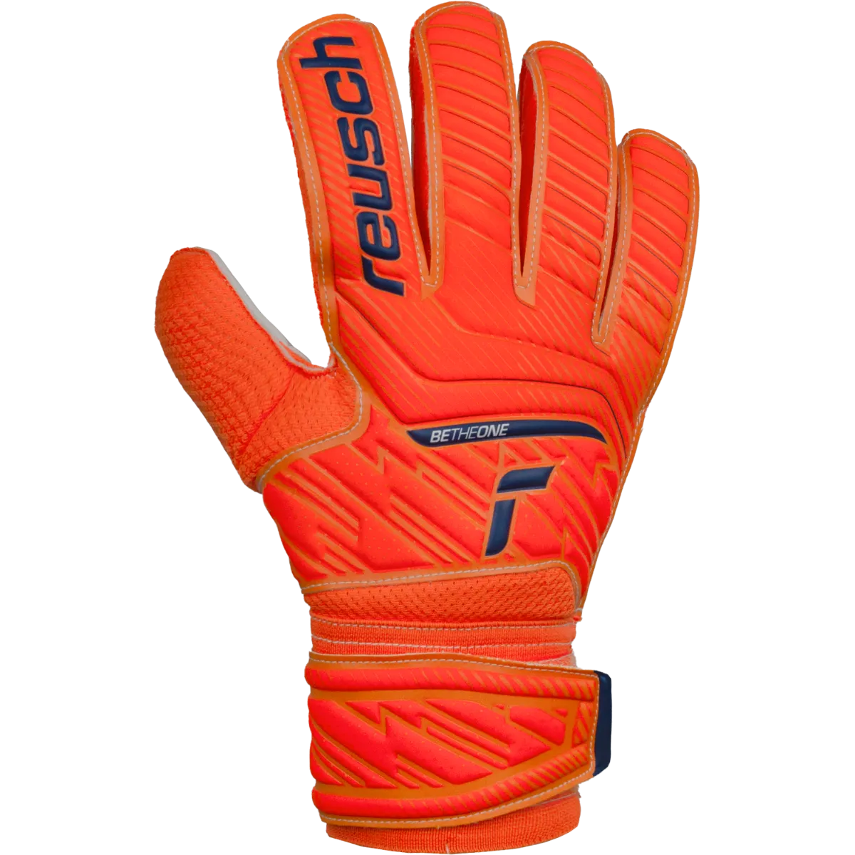 Reusch Attrakt Solid Goalkeeper Gloves - Orange-Blue (Single - Outer)