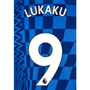 Chelsea 2019/22 Home Lukaku #9 Jersey Name Set-White (Main)