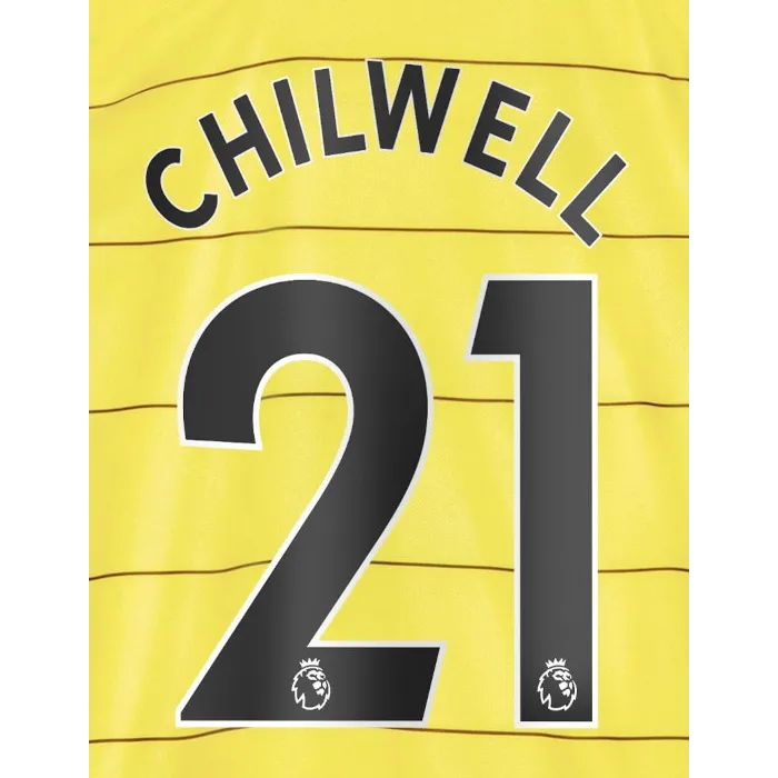 Chelsea 2021/22 Away Chilwell #21 Jersey Name Set Black (Main)