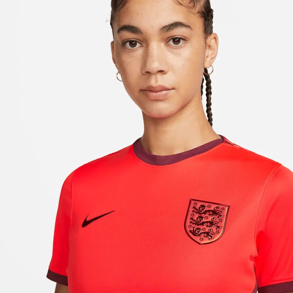Nike England Women's EC22 Away Jersey - Crimson-Maroon (Detail 1)
