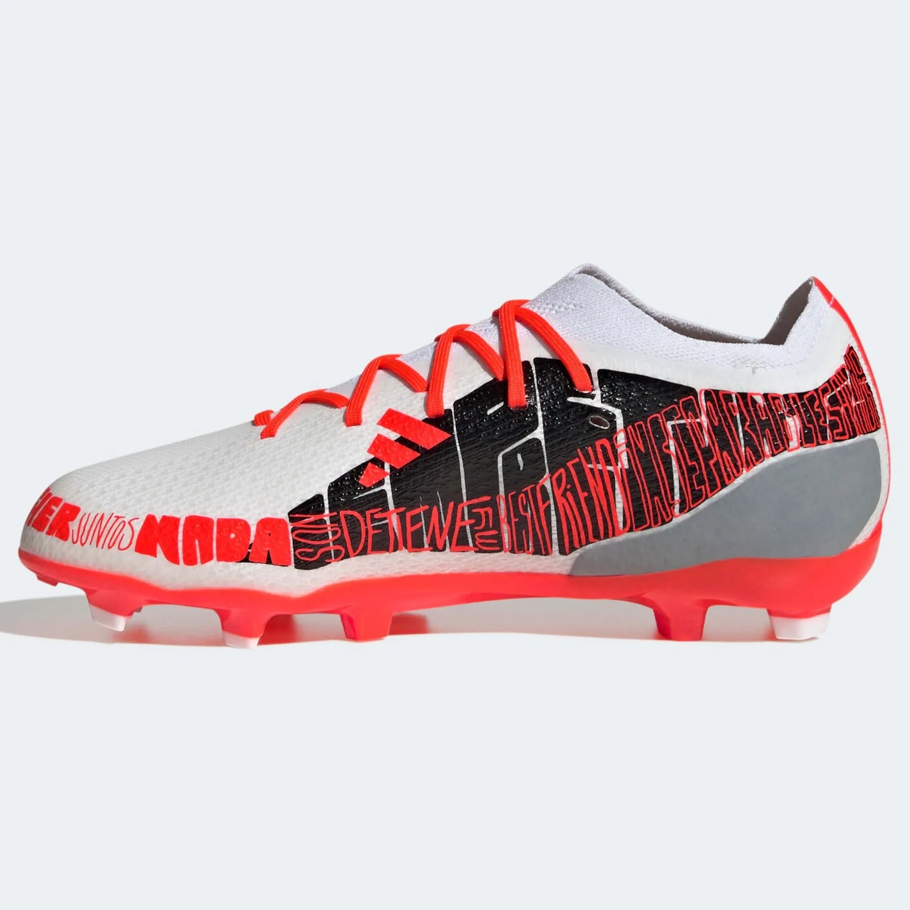 adidas JR X SpeedPortal Messi .1 FG - White-Black-Solar Red (Side 2)