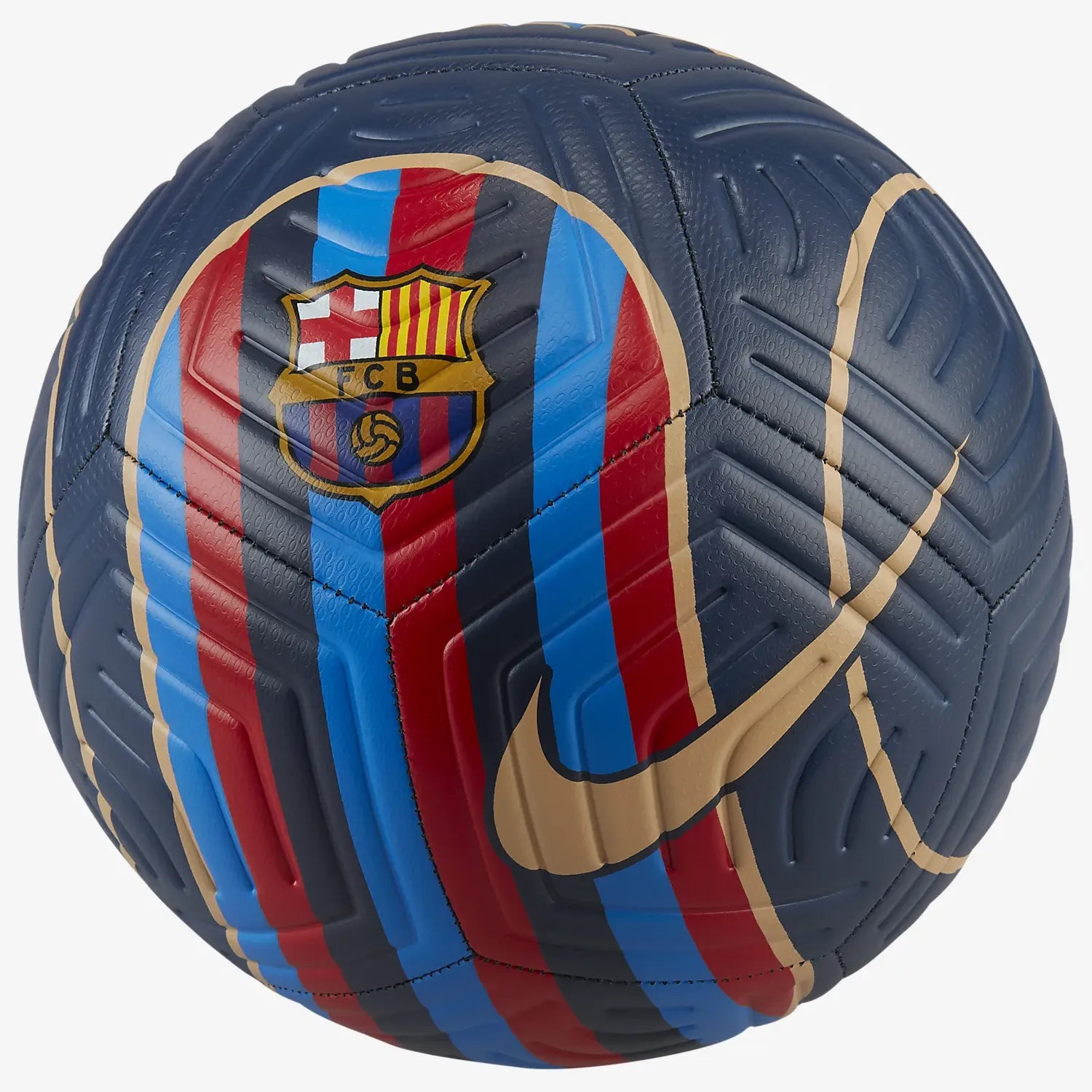 Nike SU22 Barcelona Strike Ball - Navy-Red-Sesame (Front)