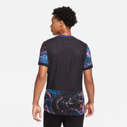 Nike 2021-22. Tottenham Away ADV Match Jersey - Black-Venom Green (Model - Back)