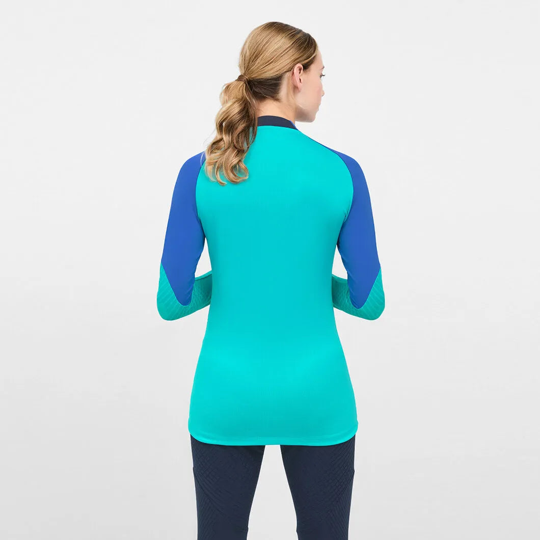 Nike 2022-23 FC Barcelona Women's Strike Drill Top - Aqua-Signal Blue (Model - Back)