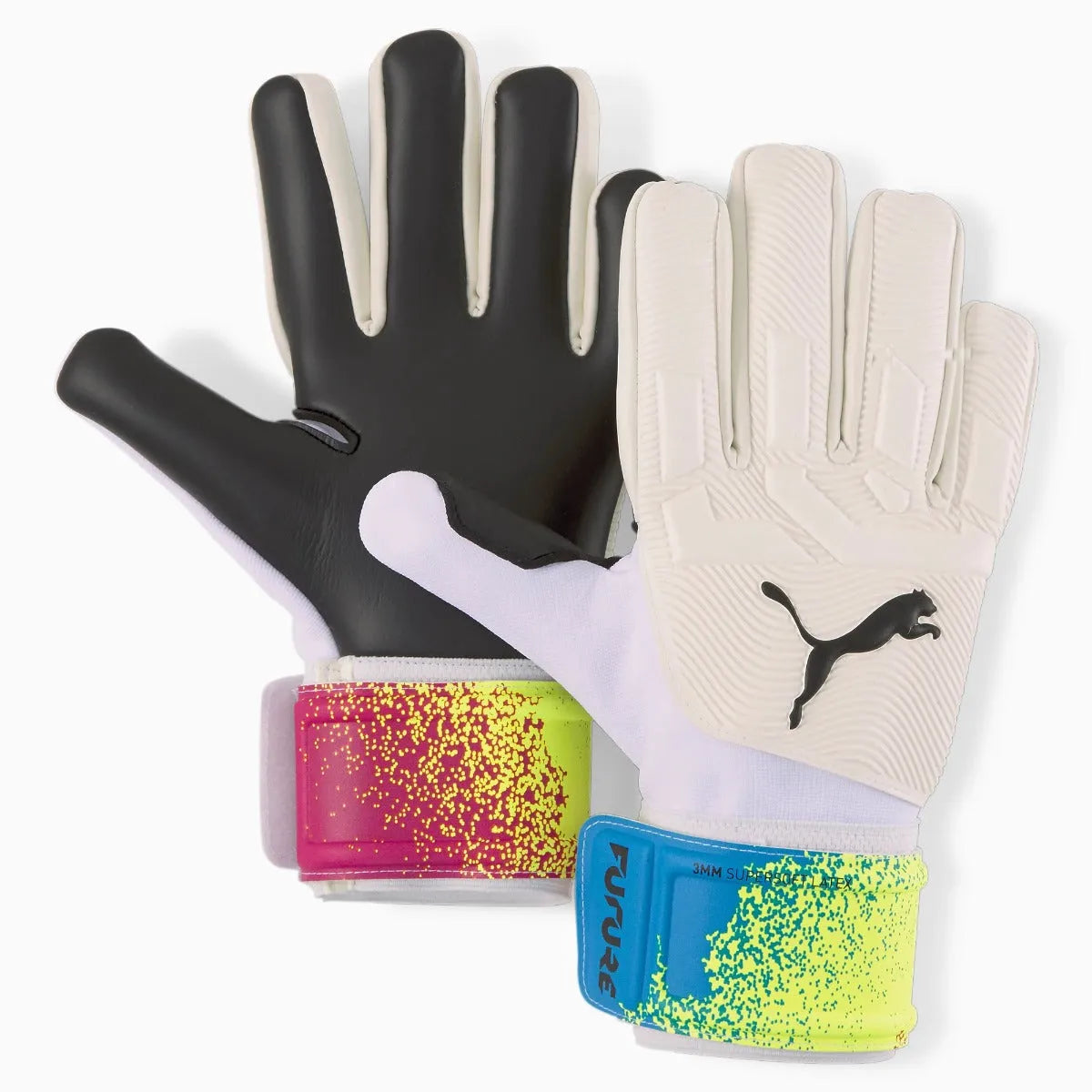 Puma Future Grip 3 NC Goalkeeper Glove - White-Black-Multicolor (Pair)