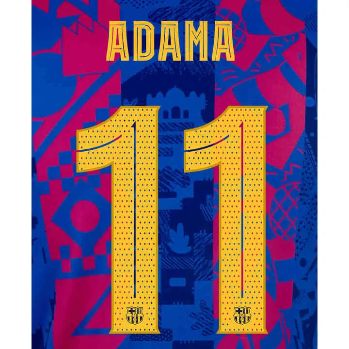 Barcelona 2021 22 Third Adama #11 Jersey Name Set (Back)