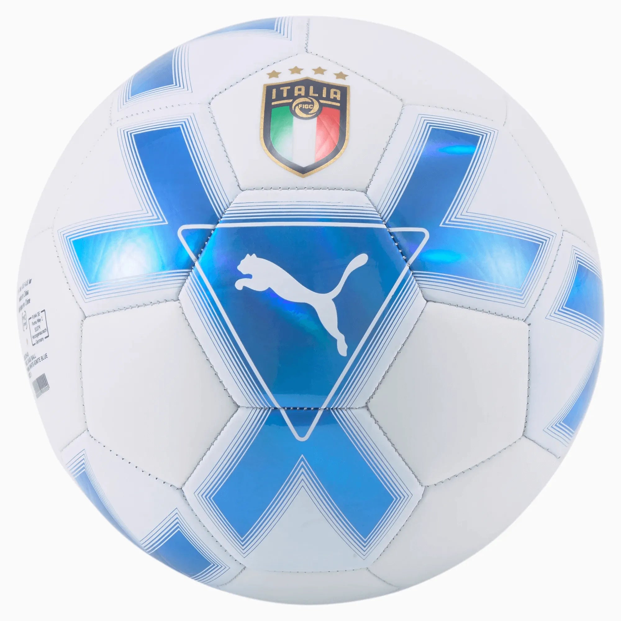 Puma 2022-23 Italy Cage Ball - Puma White-Ignite Blue (Front)