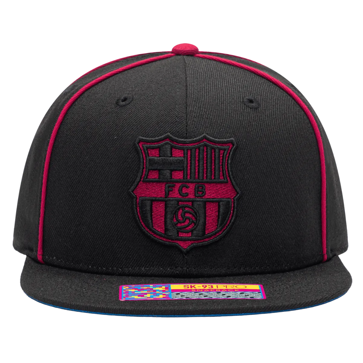 FI Collection Barcelona Cali Night Snapback Hat - Black (Front)