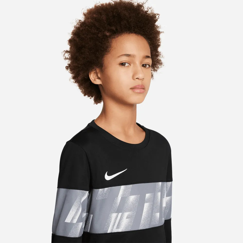 Nike FC 22-23 Youth Libero Top LS - Black-White (Detail 1)
