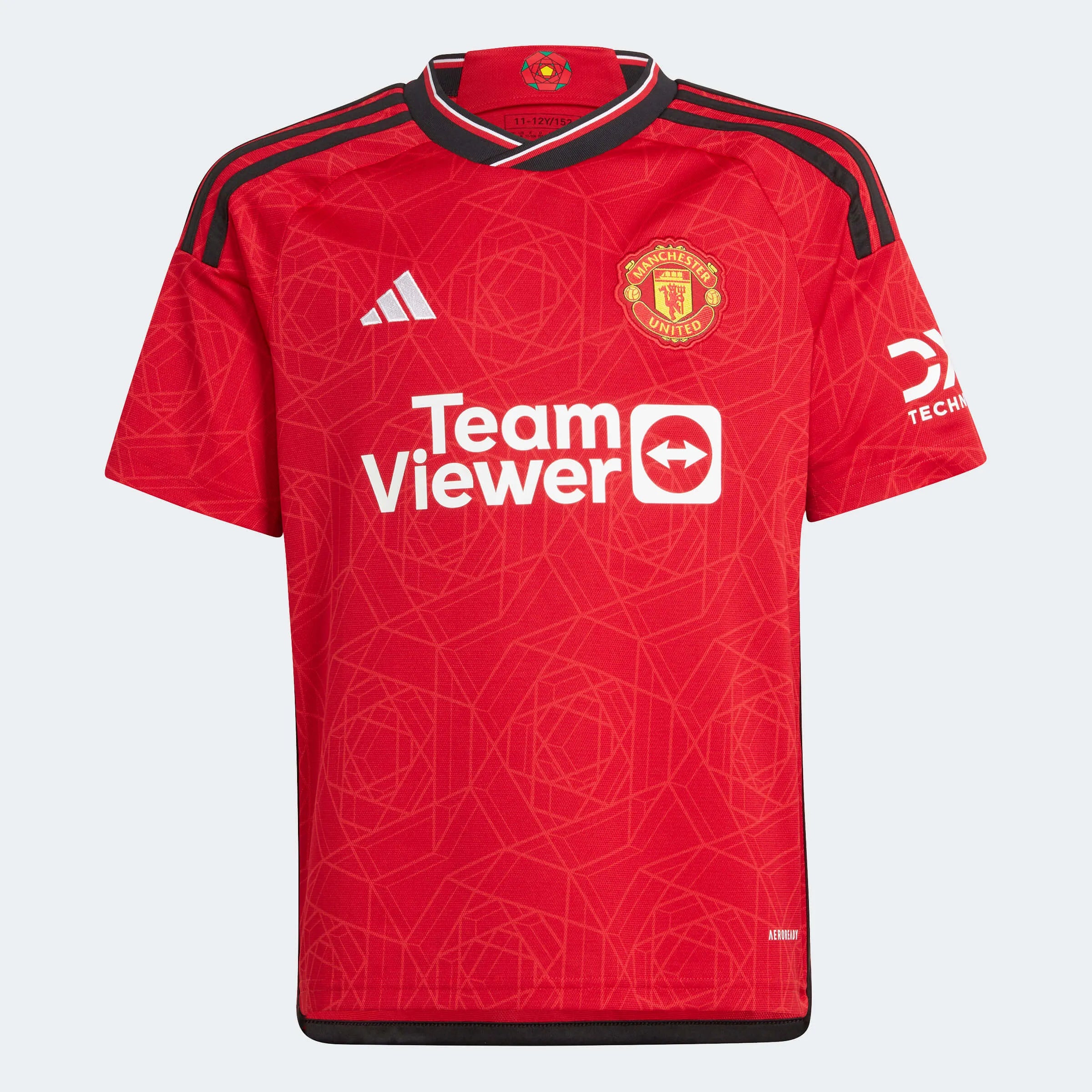 adidas 2023-24 Manchester United Youth Home Jersey (Front)
