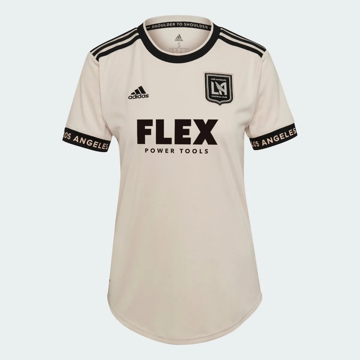 Adidas 2021-22 LAFC Women Away Jersey - Beige-Black (Front)