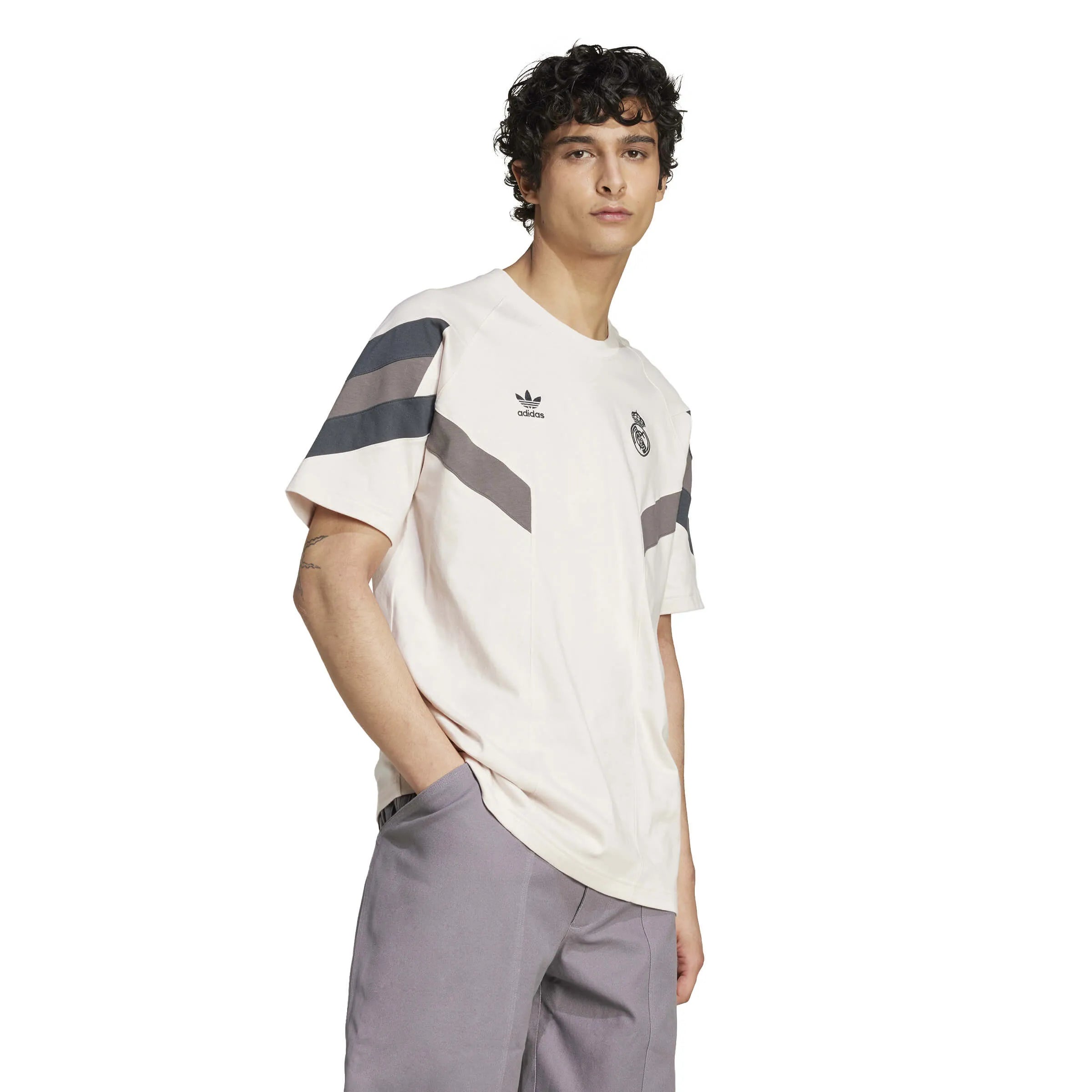 adidas 2024-25 Real Madrid Men's Originals Tee (Model - Side)