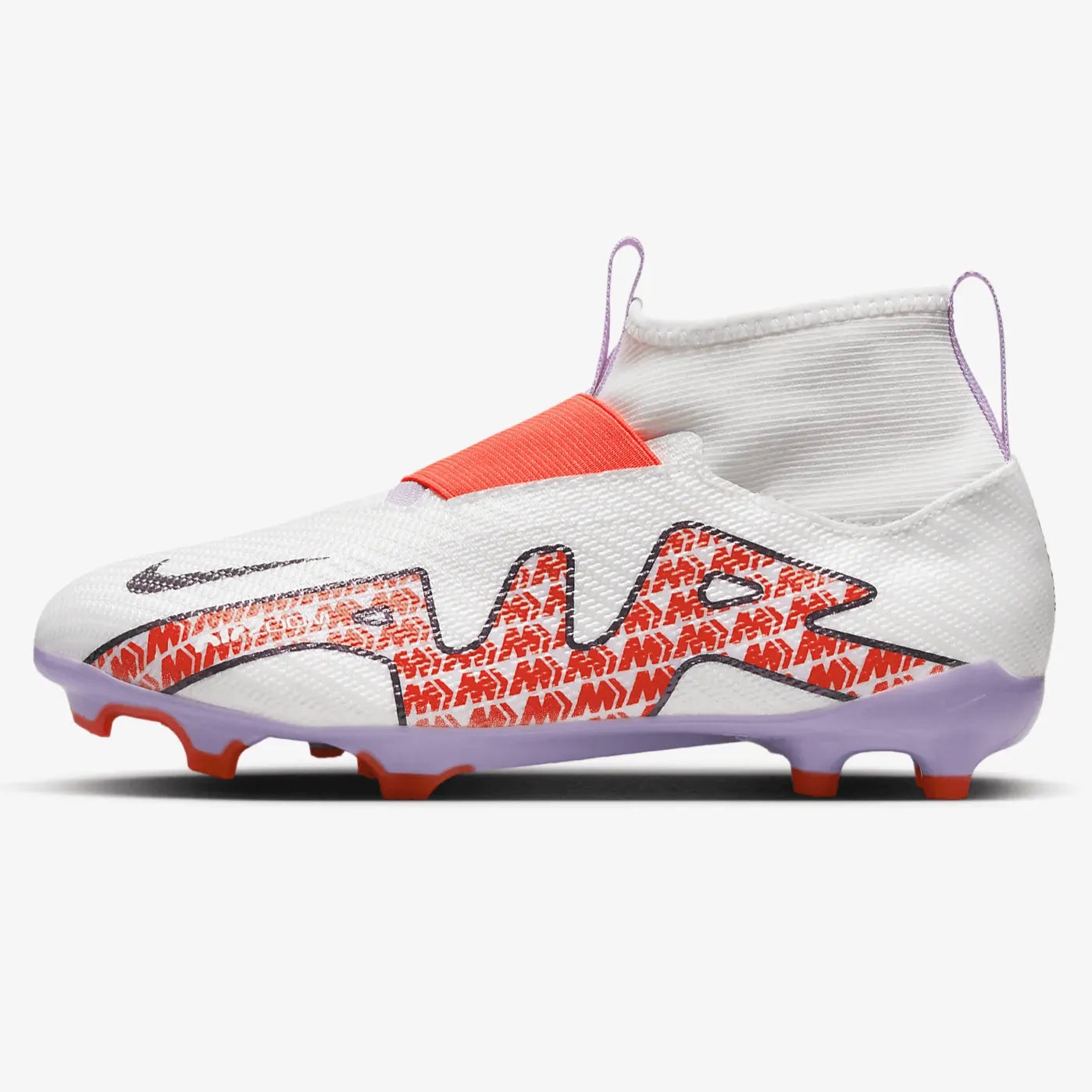 Nike JR Zoom Superfly 9 Pro FG - White-Red-Purple (Side 1)