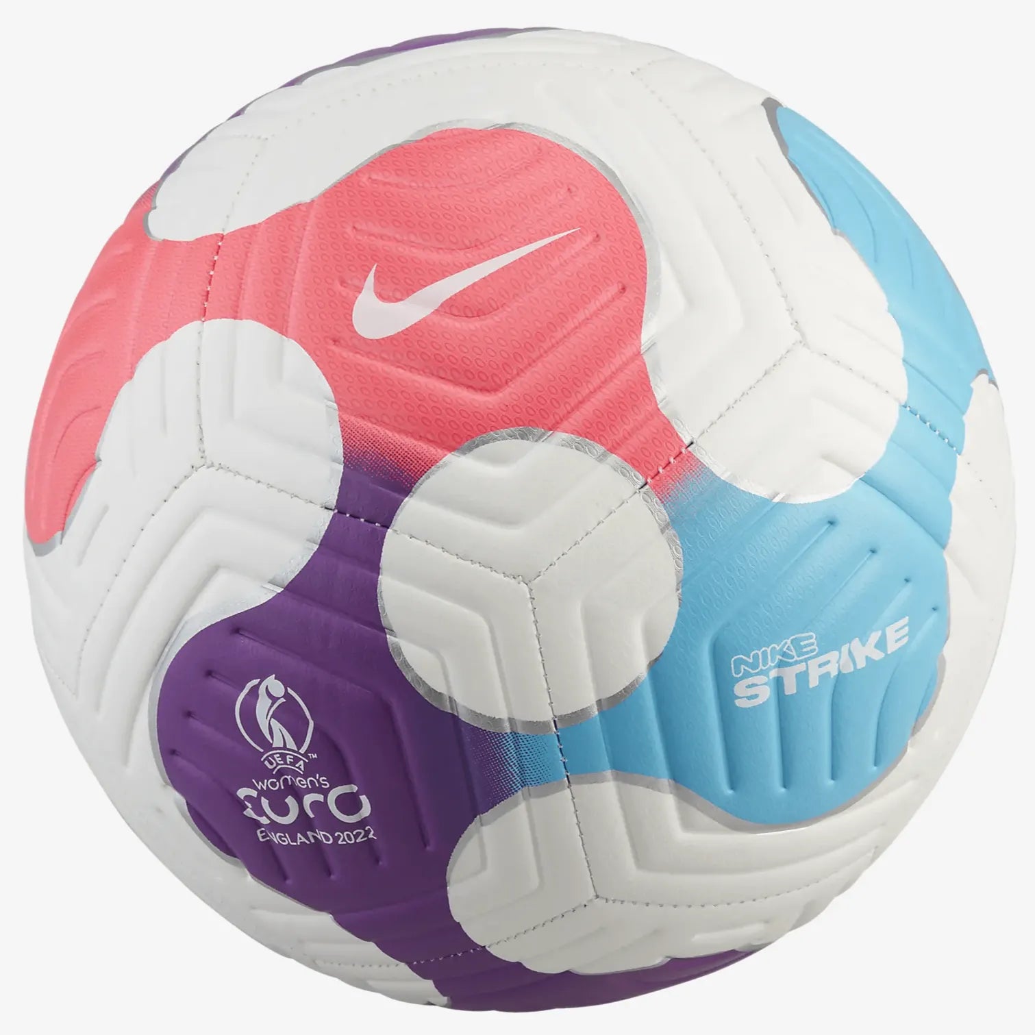 Nike UEFA Women's Euro 2022 Strike Ball - White-Pink-Blue (Front)