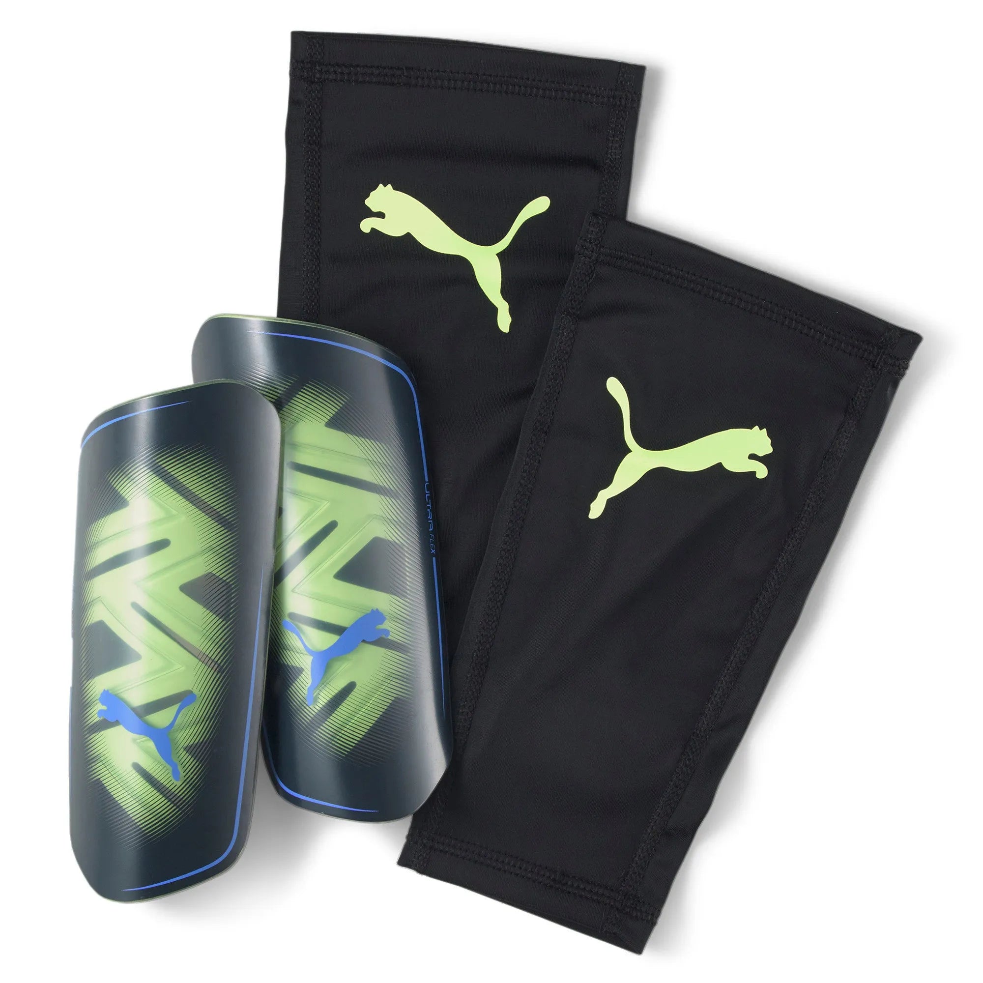 Puma Ultra Flex Sleeve Shin Guards - Fizzy Light-Black (Set)