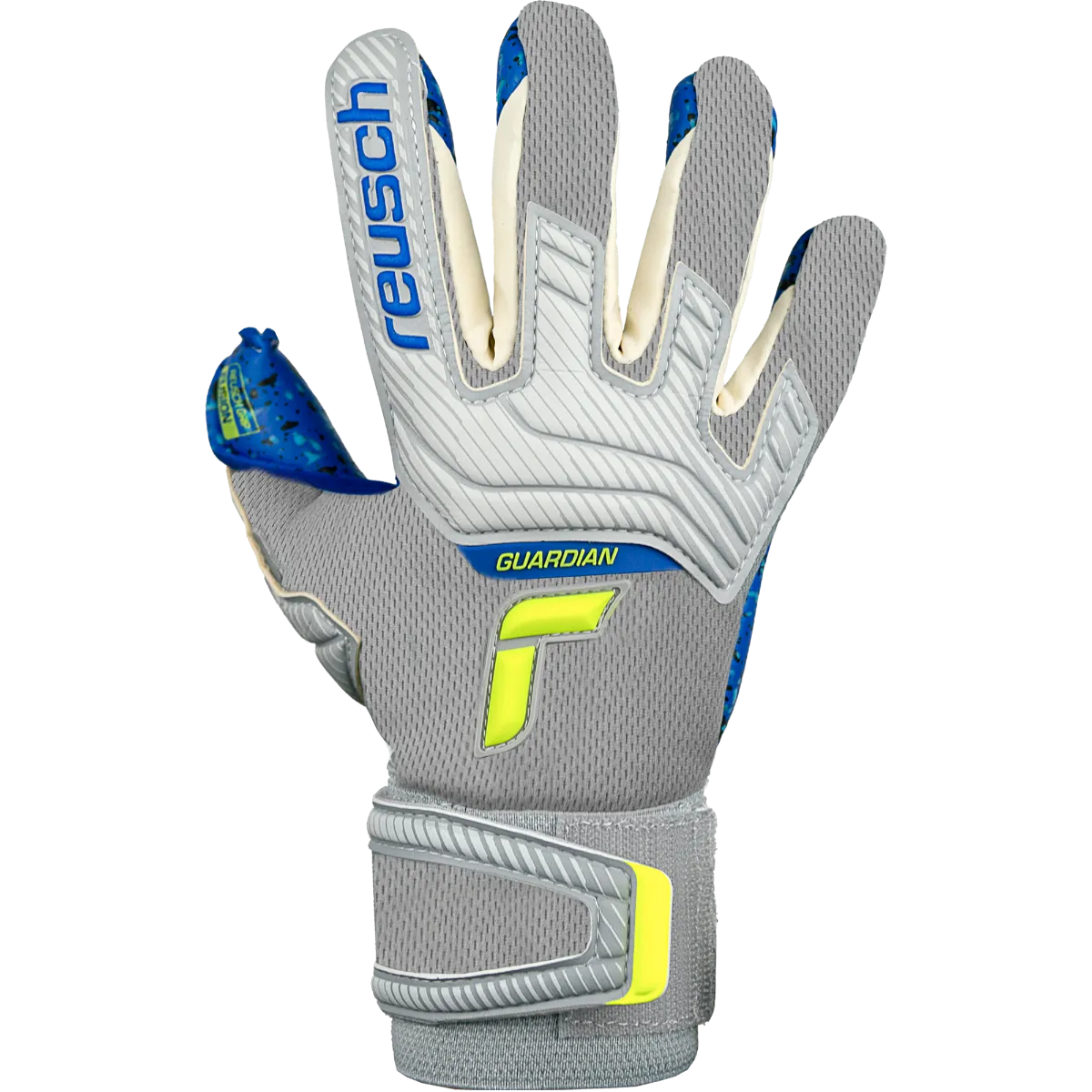 Reusch JR Attrakt Fusion FS Guardian - Grey-Yellow-Blue (Single - Outer)