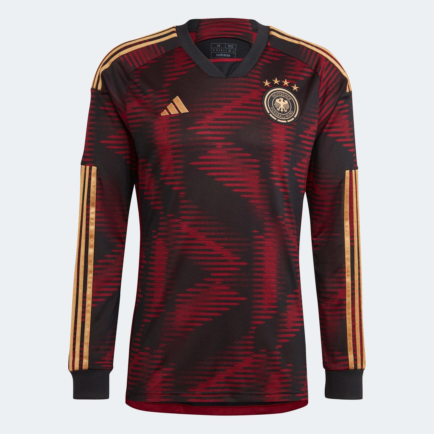 adidas 2022-23 Germany Away Long Sleeve Jersey Black (Front)