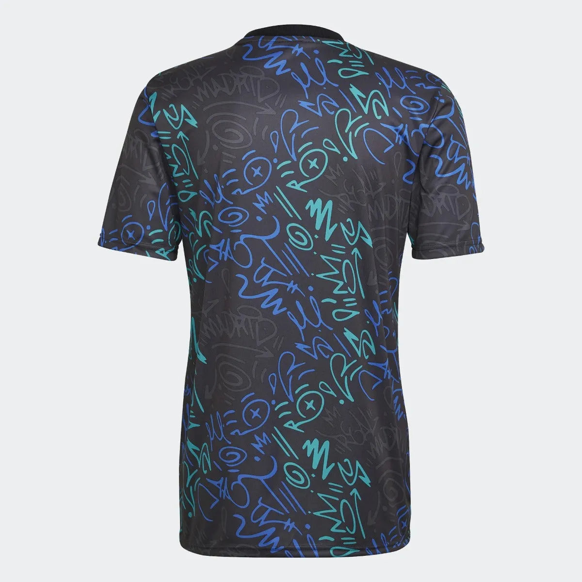 adidas 21-22 Real Madrid Pre-Match Jersey - Black-Multicolor (Back)