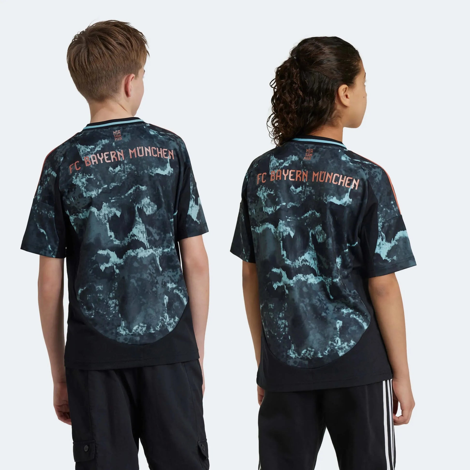 adidas 2024-25 Bayern Munich Youth Stadium Away Jersey (Models - Back)