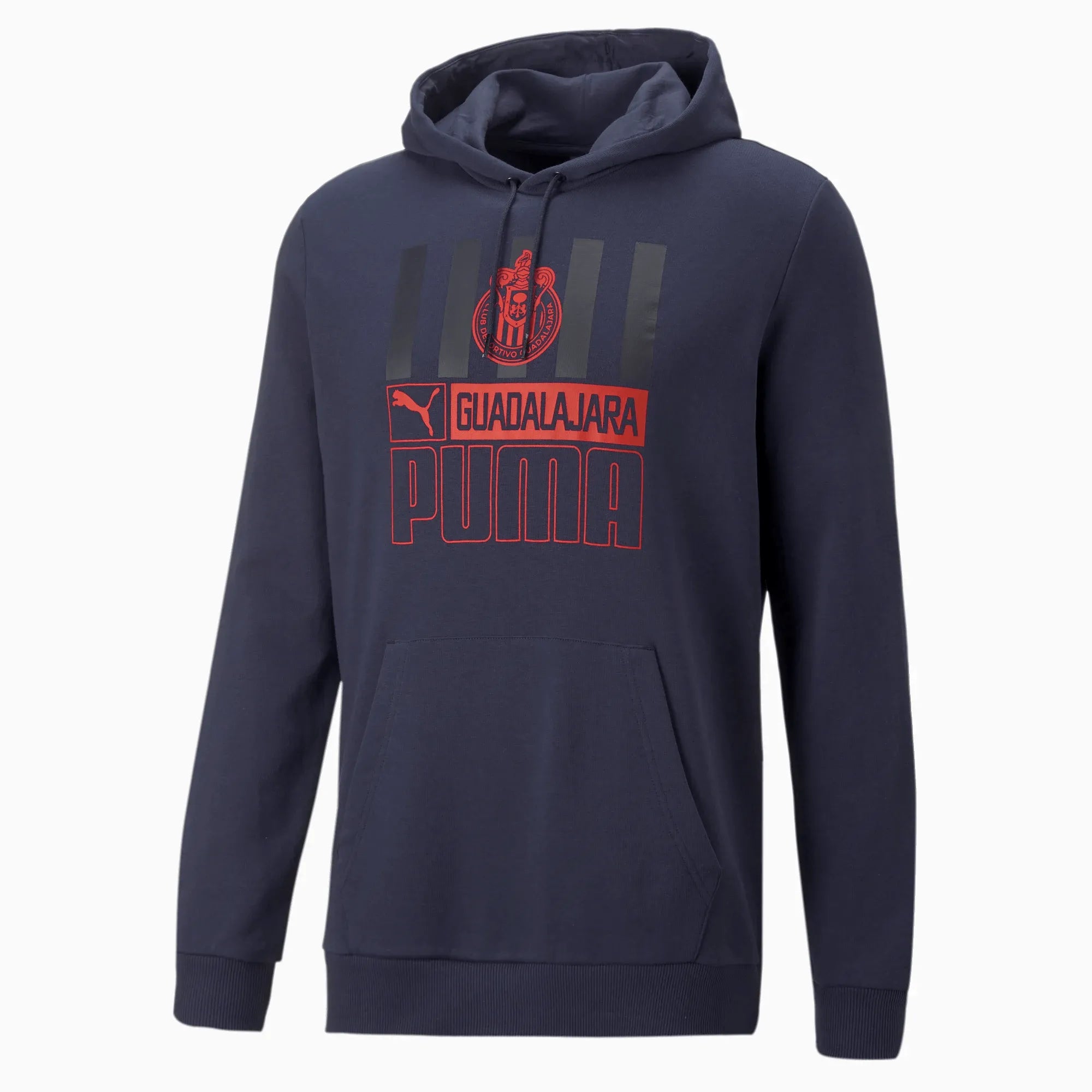 Puma 2022-23 Chivas Core Hoody - Navy-Red (Front)